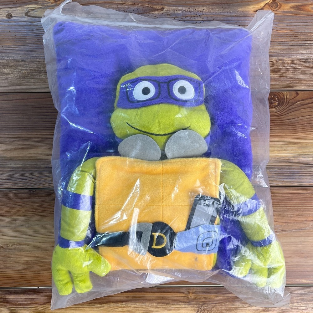 TMNT Donatello 3D Snuggle Pillow Jay Franco Nickelodeon 13" New Sealed